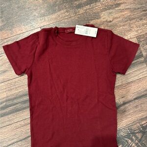 Brandy Melville Deep Red Short Sleeve Tee